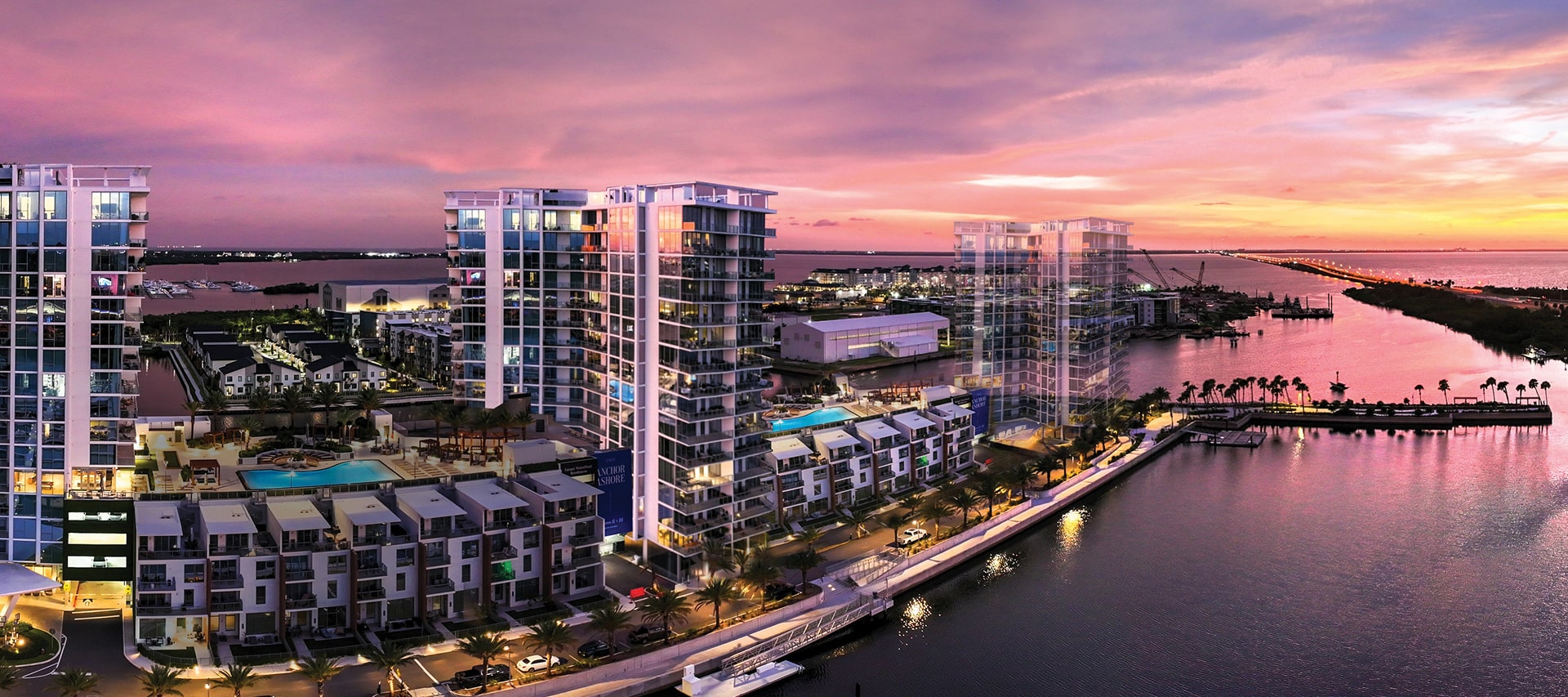 Pano of Marina Pointe in Tampa Bay